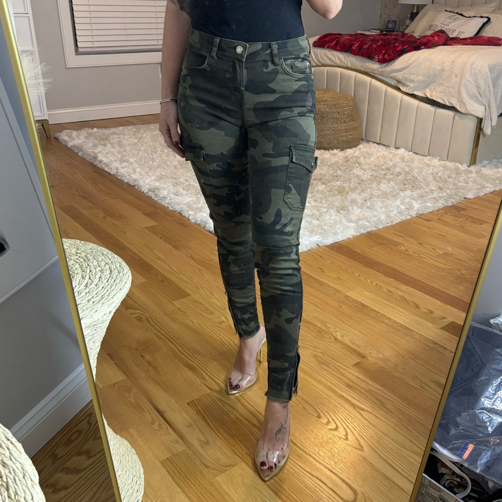 Army Print Jeans